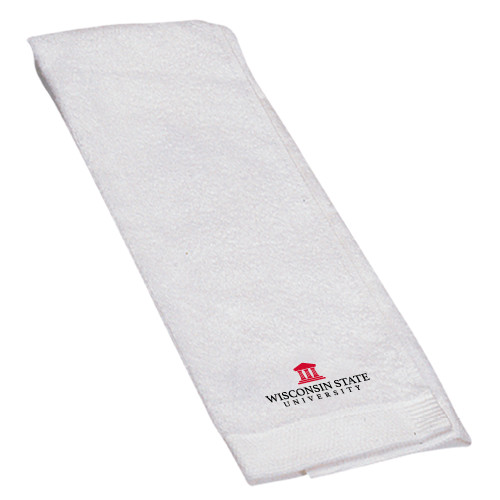 White Golf Towel-University Mark