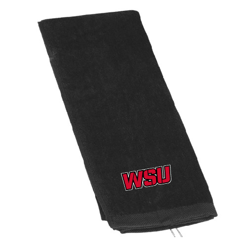 Black Golf Towel-WSU