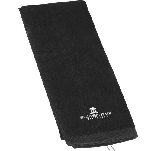 Black Golf Towel-University Mark