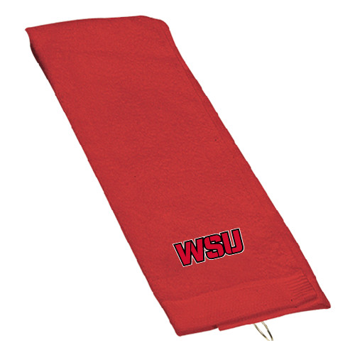 Red Golf Towel-WSU