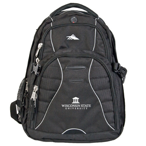 High Sierra Black Swerve Computer Backpack-University Mark
