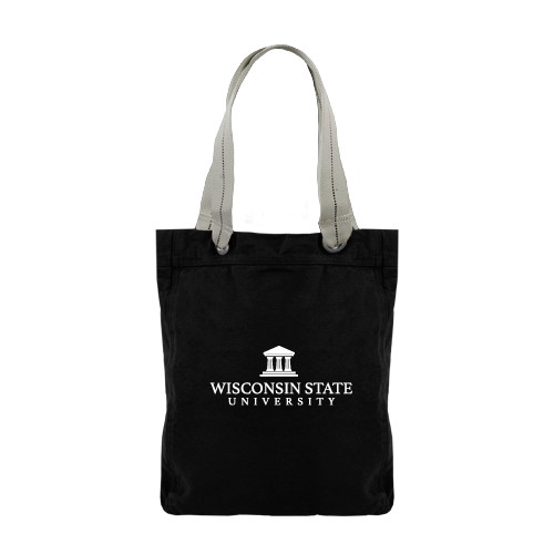 Allie Black Canvas Tote-University Mark
