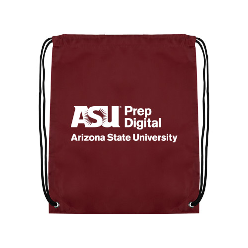  Maroon Drawstring Backpack - ASU Prep Digital
