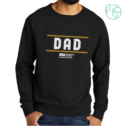  Allmade Black Organic French Terry Crewneck Sweatshirt - ASU Preparatory Academy Dad