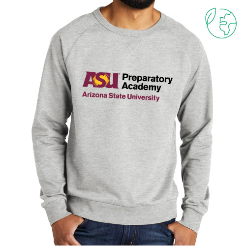  Allmade Light Grey Organic French Terry Crewneck Sweatshirt - ASU Preparatory Academy