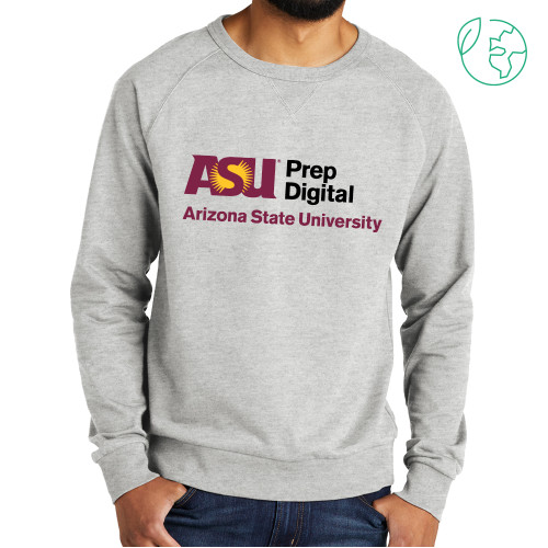  Allmade Light Grey Organic French Terry Crewneck Sweatshirt - ASU Prep Digital