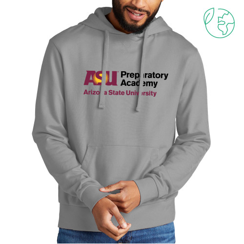  Allmade Light Grey Organic French Terry Pullover Hoodie - ASU Preparatory Academy