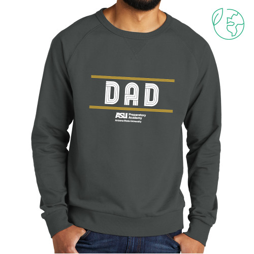  Allmade Dark Grey Organic French Terry Crewneck Sweatshirt - ASU Preparatory Academy Dad
