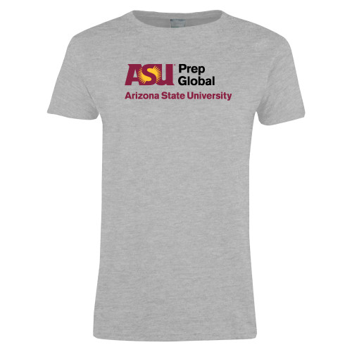  Womens Grey Short Sleeve Tee - ASU Prep Global
