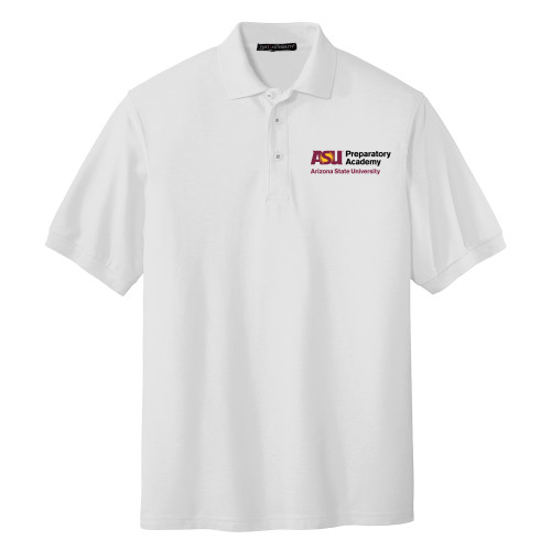  White Silk Touch Polo - ASU Preparatory Academy