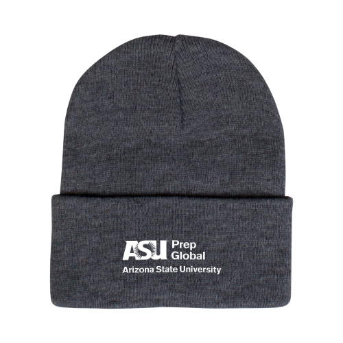  Grey Knit Beanie w/Cuff - ASU Prep Global