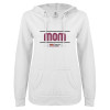 Thumbnail image for  ENZA Womens White V Notch Raw Edge Fleece Hoodie