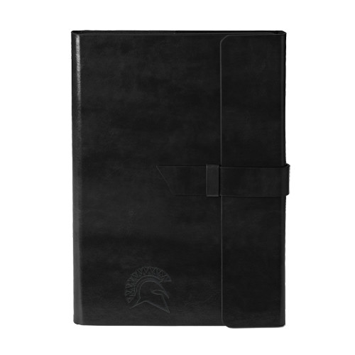  Fabrizio Black Portfolio w/Loop Closure - Official Logo Engraved