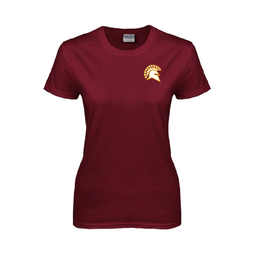  Womens Maroon Short Sleeve Tee - Official Logo