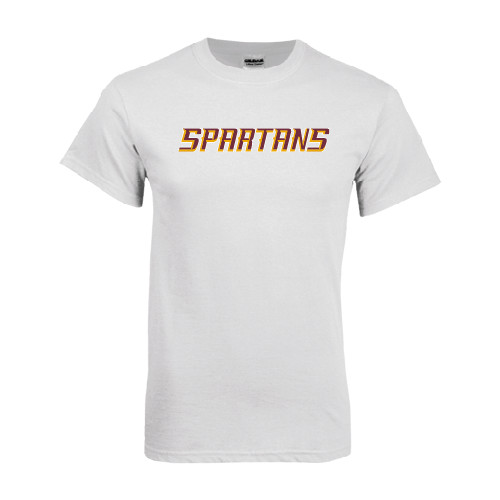  White T Shirt - Spartans Word Mark
