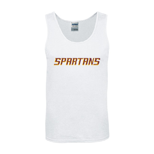  White Tank Top - Spartans Word Mark