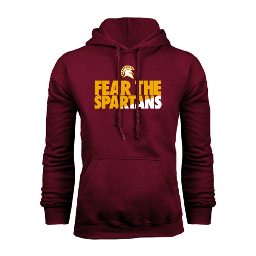  Maroon Fleece Hoodie - Fear The Spartans