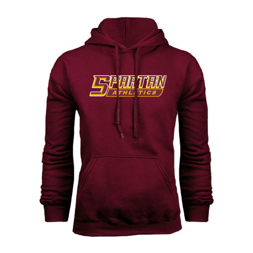  Maroon Fleece Hoodie - Spartan Athletics Word Mark