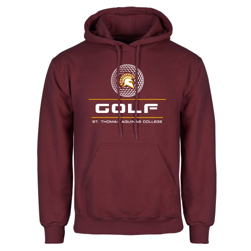  Maroon Fleece Hoodie - St. Thomas Aquinas Golf Stacked