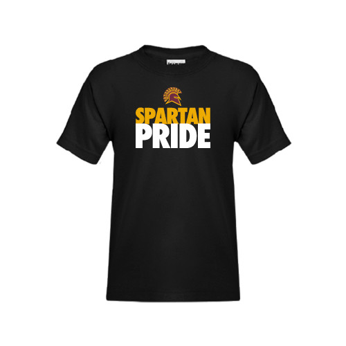  Youth Black T Shirt - Spartan Pride