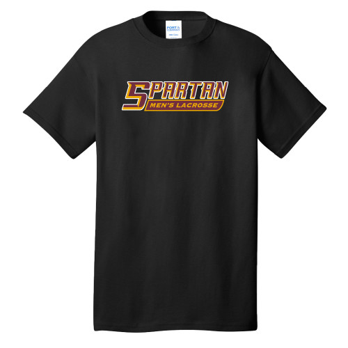  Extended Black T Shirt - Mens Lacrosse - Spartans
