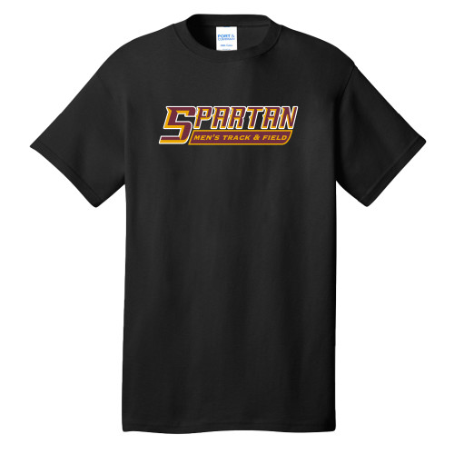  Extended Black T Shirt - Mens Track and Field - Spartans