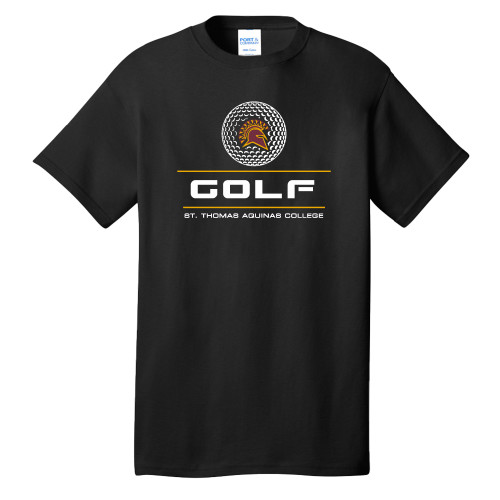  Extended Black T Shirt - St. Thomas Aquinas Golf Stacked