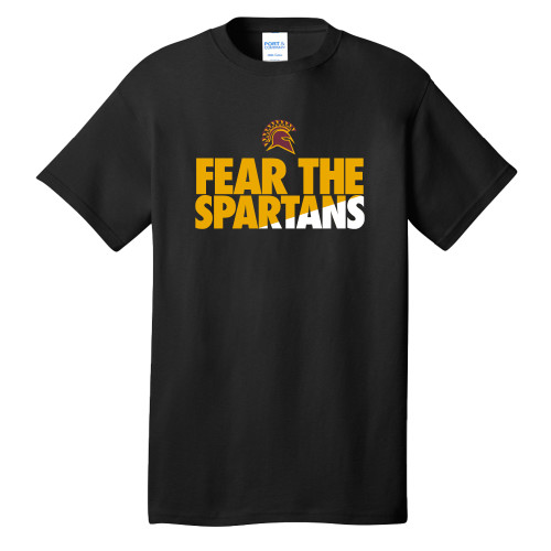  Extended Black T Shirt - Fear The Spartans