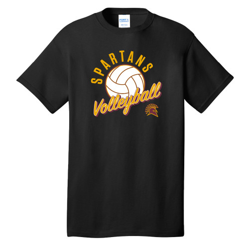  Extended Black T Shirt - Spartans Volleyball
