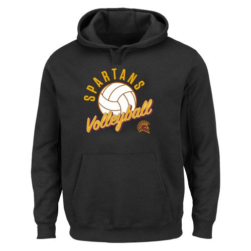  Extended Black Hoodie - Spartans Volleyball
