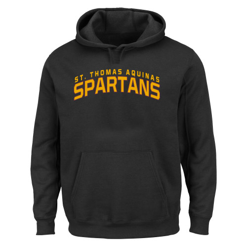  Extended Black Hoodie - St. Thomas Aquinas Spartans Arched