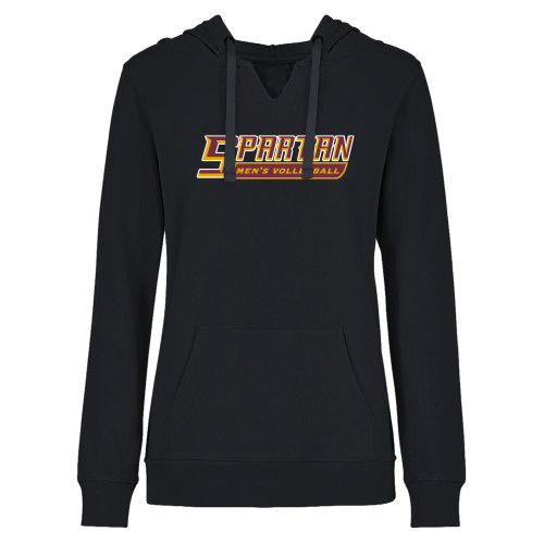  Womens Plus Black Hoodie - Mens Volleyball - Spartans
