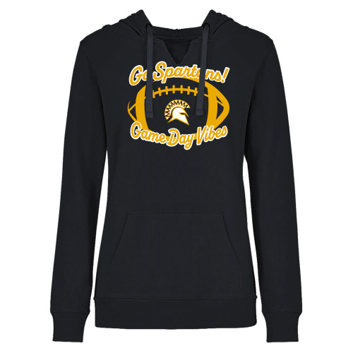  Womens Plus Black Hoodie - STAC - Game Day Vibes