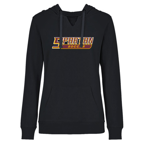 Womens Plus Black Hoodie - Soccer
