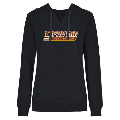  Womens Plus Black Hoodie - Mens Soccer - Spartans