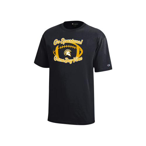  Champion Youth Black Short Sleeve Tee - STAC - Game Day Vibes