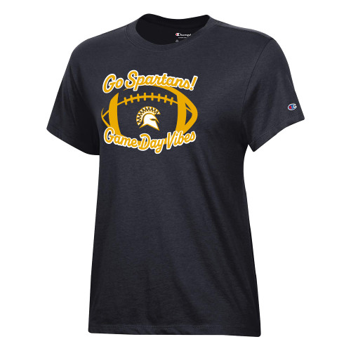  Champion Womens Black Core Short Sleeve Tee - STAC - Game Day Vibes