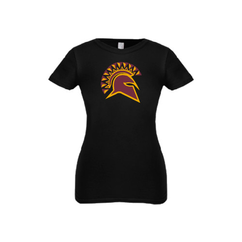  Next Level Girls Black Fashion Fit T Shirt - Official Logo