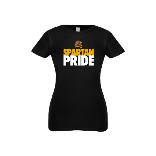  Next Level Girls Black Fashion Fit T Shirt - Spartan Pride