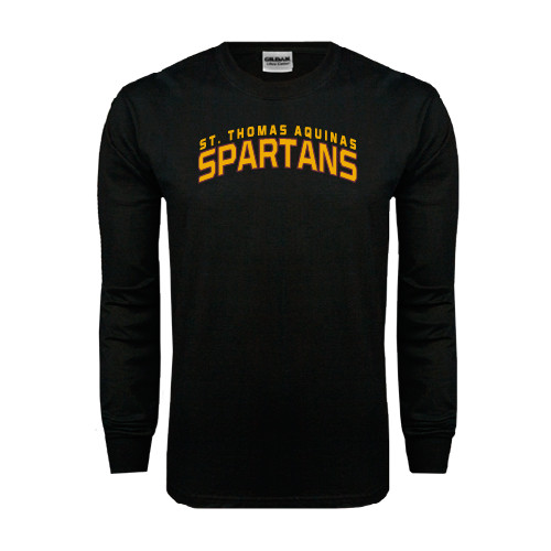  Black Long Sleeve T Shirt - St. Thomas Aquinas Spartans Arched