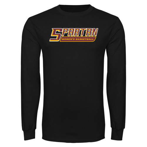  Black Long Sleeve T Shirt - Womens Basketball - Spartans
