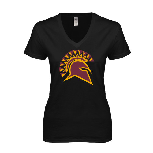  Next Level Womens Black Ideal V Tee - Official Logo
