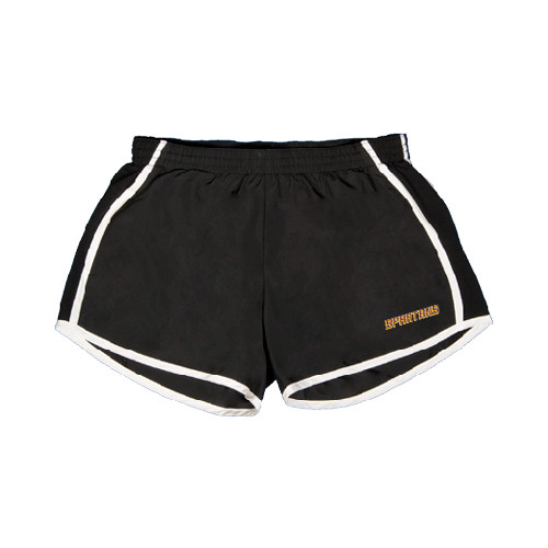  Womens Black/White Team Short - Spartans Word Mark