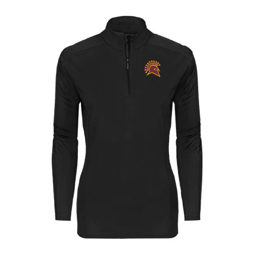  Syntrel Womens Black Interlock 1/4 Zip - Official Logo