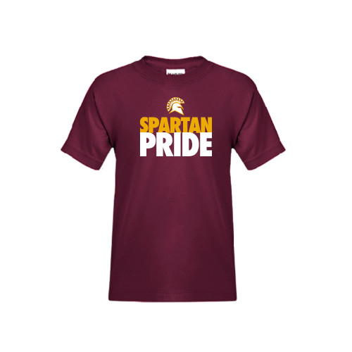  Youth Maroon T Shirt - Spartan Pride