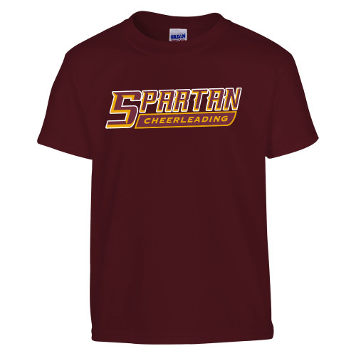  Youth Maroon T Shirt - Cheerleading - Spartans