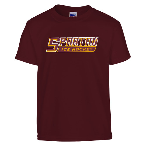  Youth Maroon T Shirt - Ice Hockey