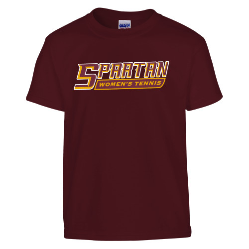  Youth Maroon T Shirt - Womens Tennis - Spartans