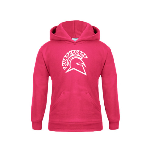  Youth Hot Pink Fleece Hoodie - Official Logo