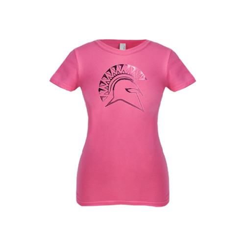  Next Level Girls Fuchsia Fashion Fit T Shirt - Official Logo Foil